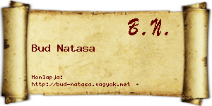 Bud Natasa névjegykártya